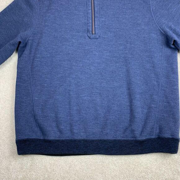 Tommy Bahama Reversible Sweatshirt Pullover Quarter Zip Blue Black XL Sweater - Picture 5 of 16